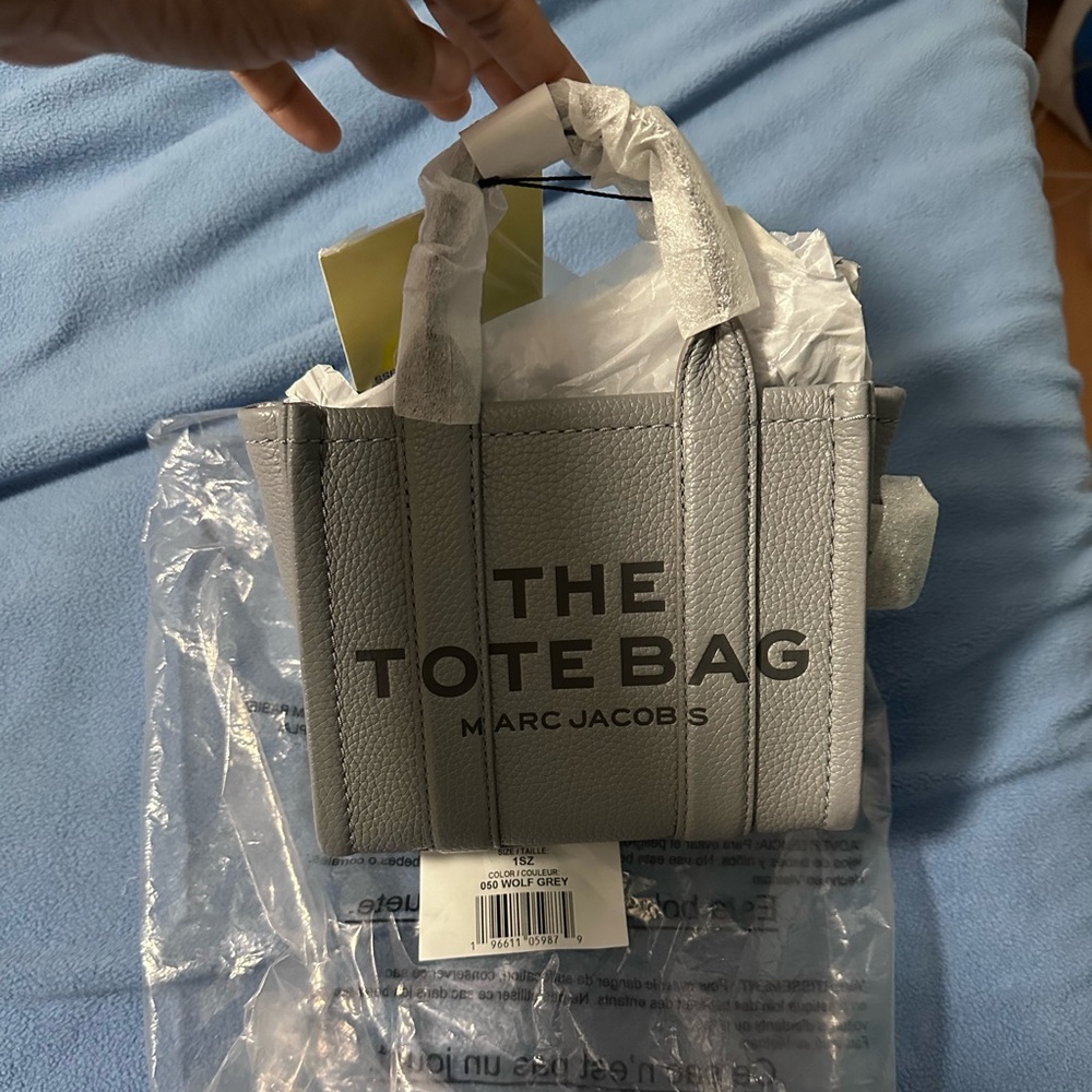 Marc Jacobs mini tote bag wolf grey NWTS